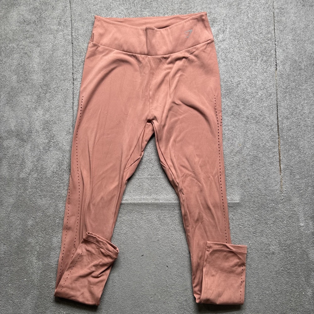 Gymshark Seamless Sculpt Leggings Women's XS-S Rust Orange Compression High Rise